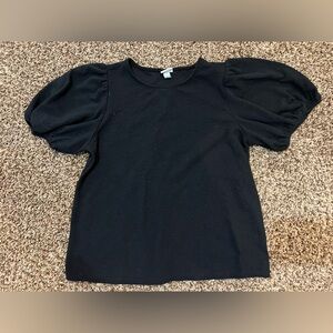 a new day Elegant Black Textured Top